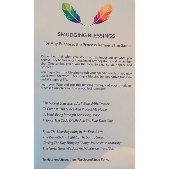 [ 3 FOR $20 ] CHAKRA SAGE SMUDGE STICK 4 INCH - Picture 5 of 6